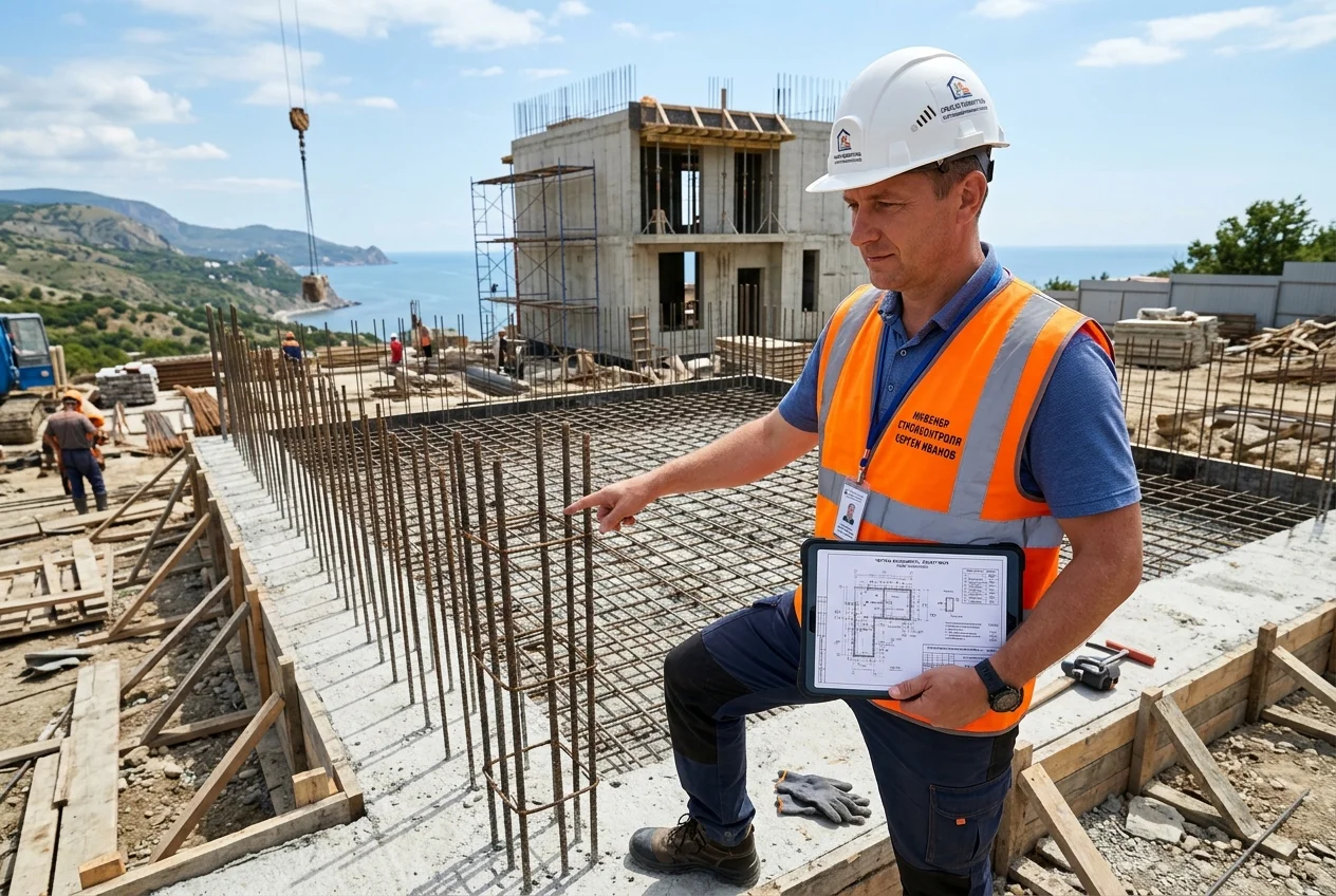 Инженер строительного контроля СК Арктур на объекте в Крыму